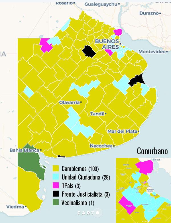 Listas locales de Cambiemos ganaron en 100 distritos, una decena más que las PASO