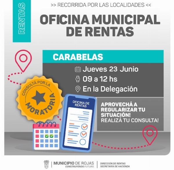 Oficina móvil de Rentas Municipal el jueves en Carabelas