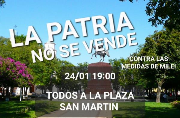 Rojas: autoconvocan a manifestarse «contras las medidas de Milei»