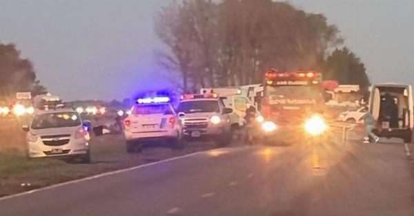 Tragedia en la Ruta 3: Cinco muertos en un choque frontal a la altura de Las Flores