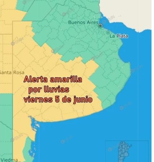 Alerta amarilla: el Servicio Meteorológico Nacional emitió un aviso por fuertes lluvias en la provincia de Buenos Aires